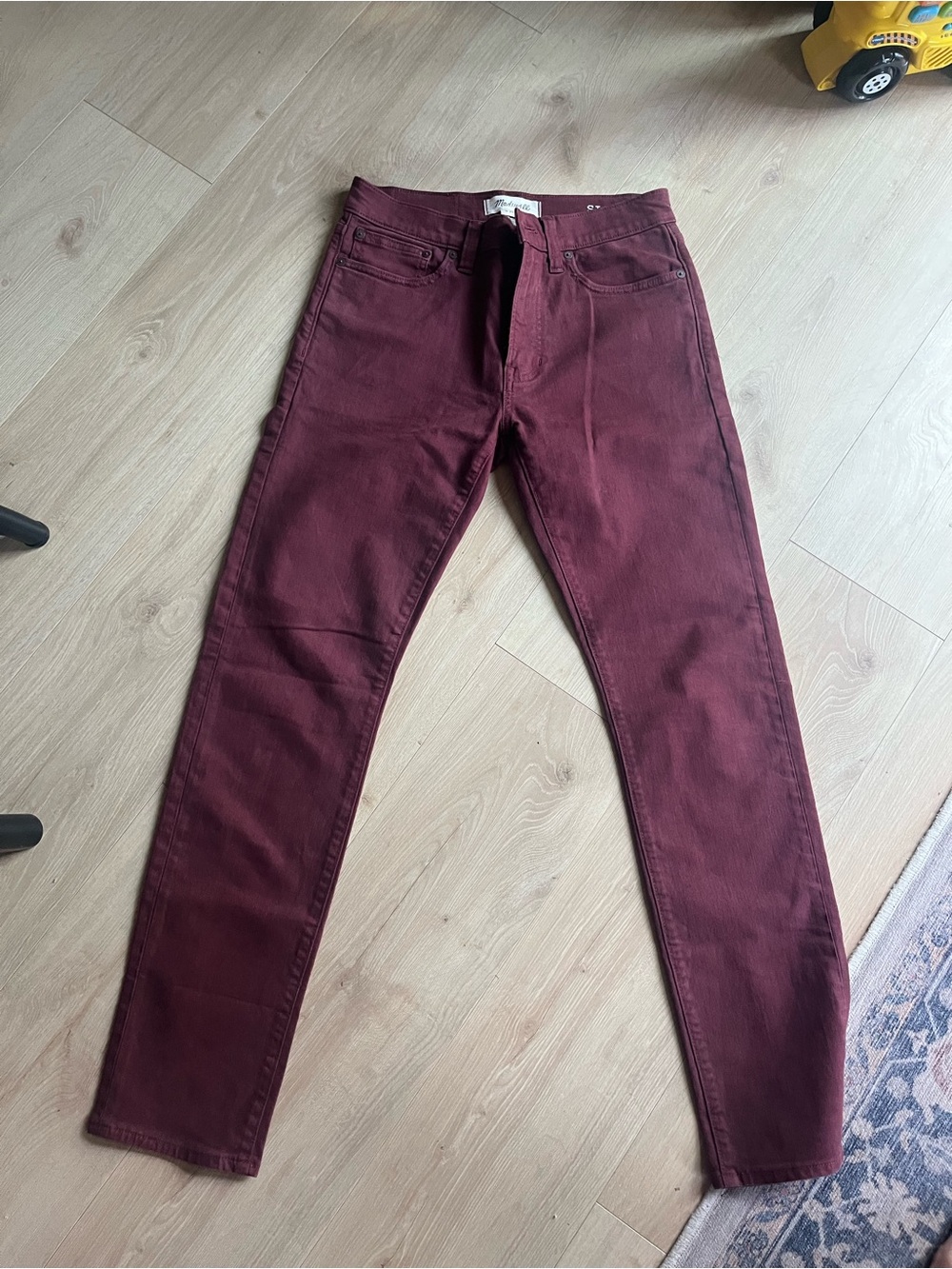Men's madewell Slim Fit Jeans in Burgundy
